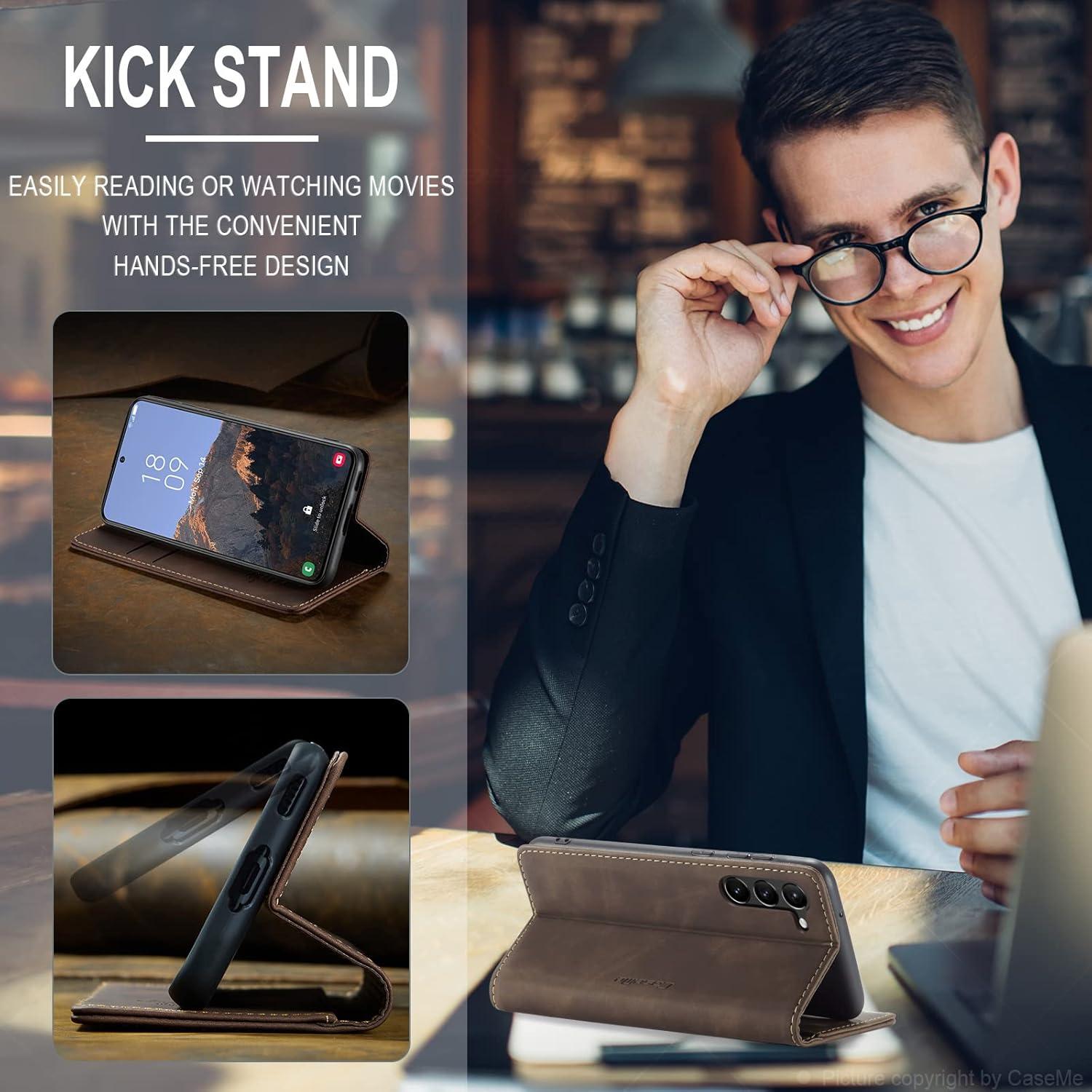 Samsung Galaxy S23 5G Handyhülle Leder Klappbar Tasche Kartenfach Magnet
