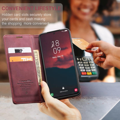 Samsung Galaxy S23 5G Handyhülle Flip Case Lederhülle Weinrot