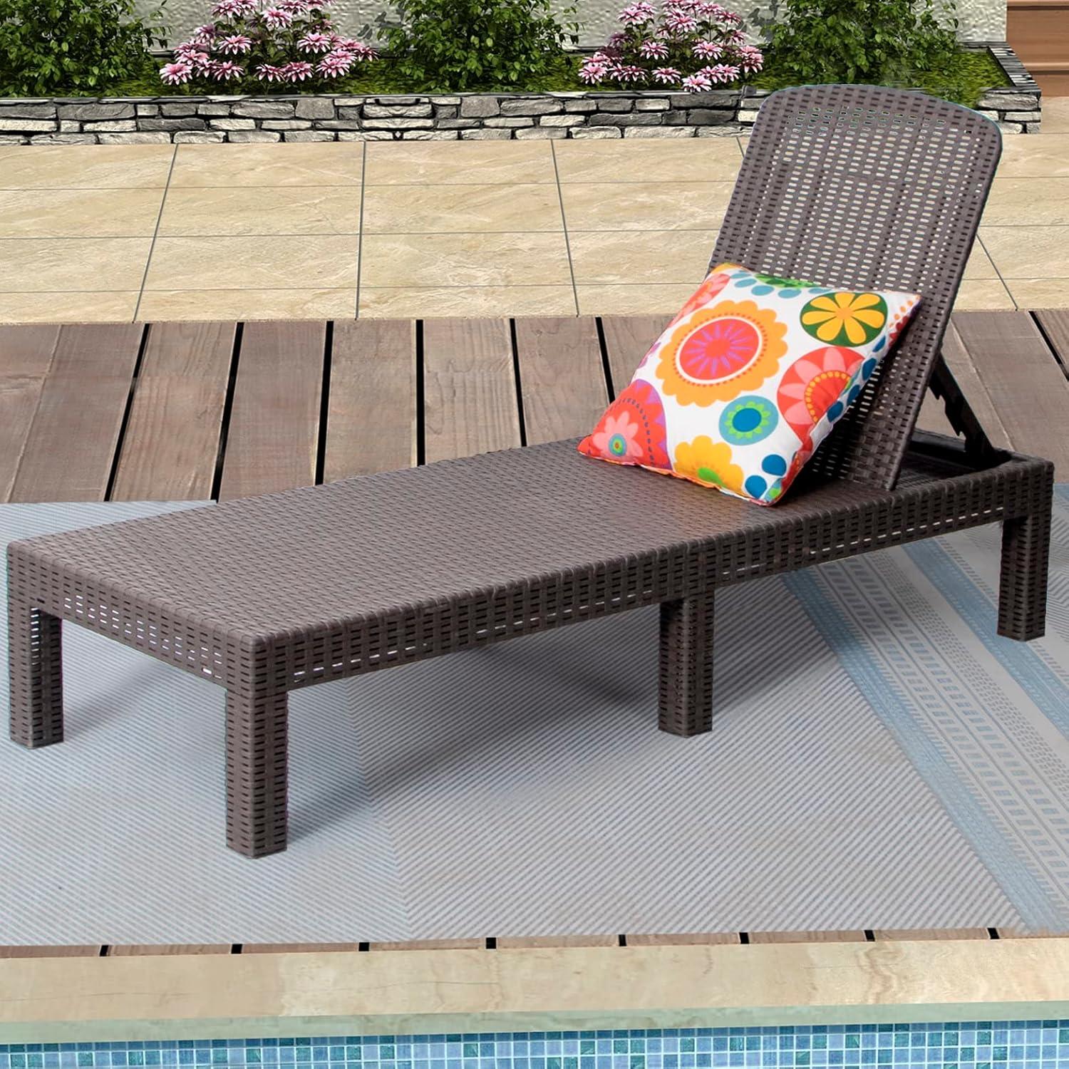 Outdoor-Lounge-Sessel wasserdicht Polypropylen Mokka