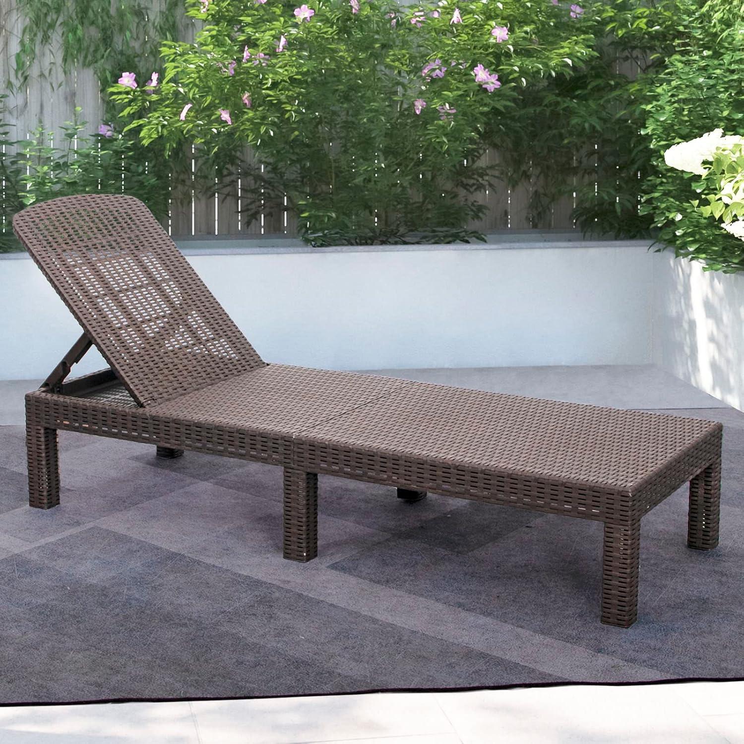 Outdoor-Lounge-Sessel wasserdicht Polypropylen Mokka