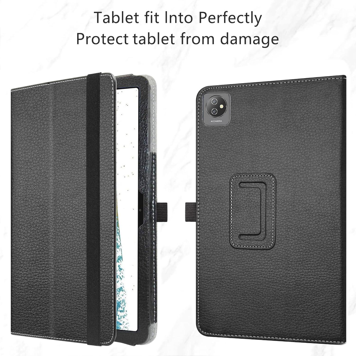 Tasche Hülle Case mit Ständer für 10 Zoll Tablet, Schwarz