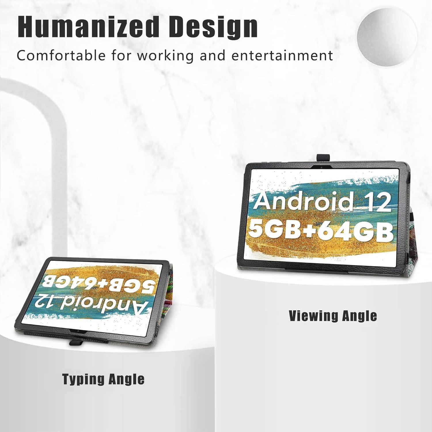 LiuShan PU Leder Hülle Case mit Ständer für 10 Zoll Tablet