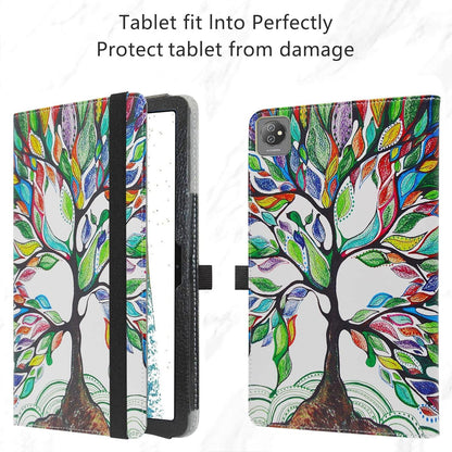 LiuShan PU Leder Tasche mit Ständer für 10 Zoll Tablet, Love Tree