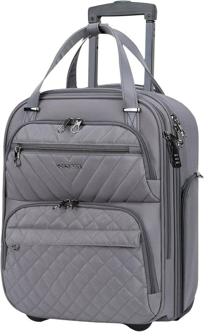 Handgepäck Koffer Trolley 40cm Carry On Damen 16-Zoll Grau