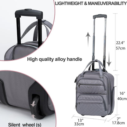 Handgepäck Koffer Trolley 40cm Carry On Damen 16-Zoll Grau