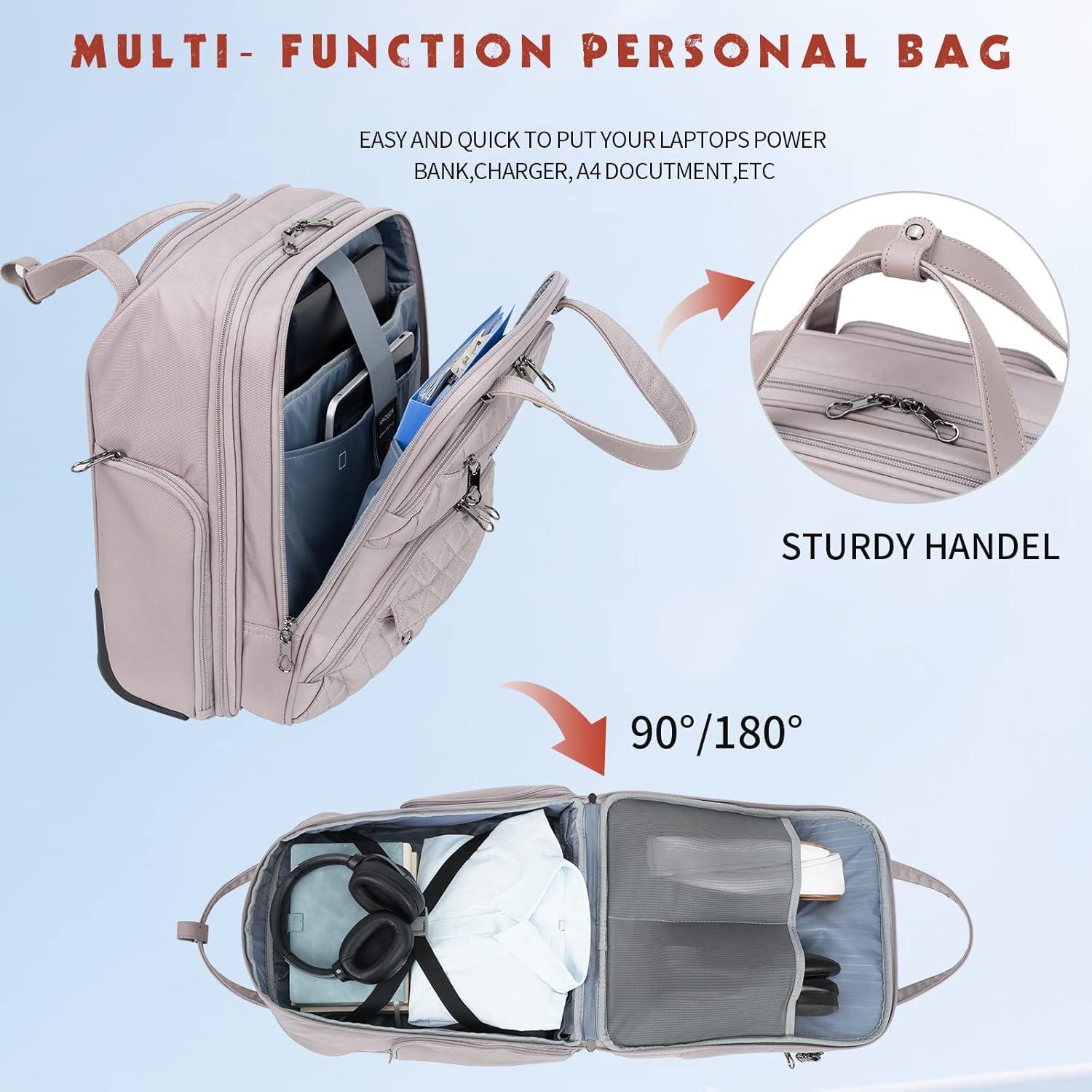 Handgepäck Koffer Trolley 40cm Carry On Untersitzer multifunktional Frauen