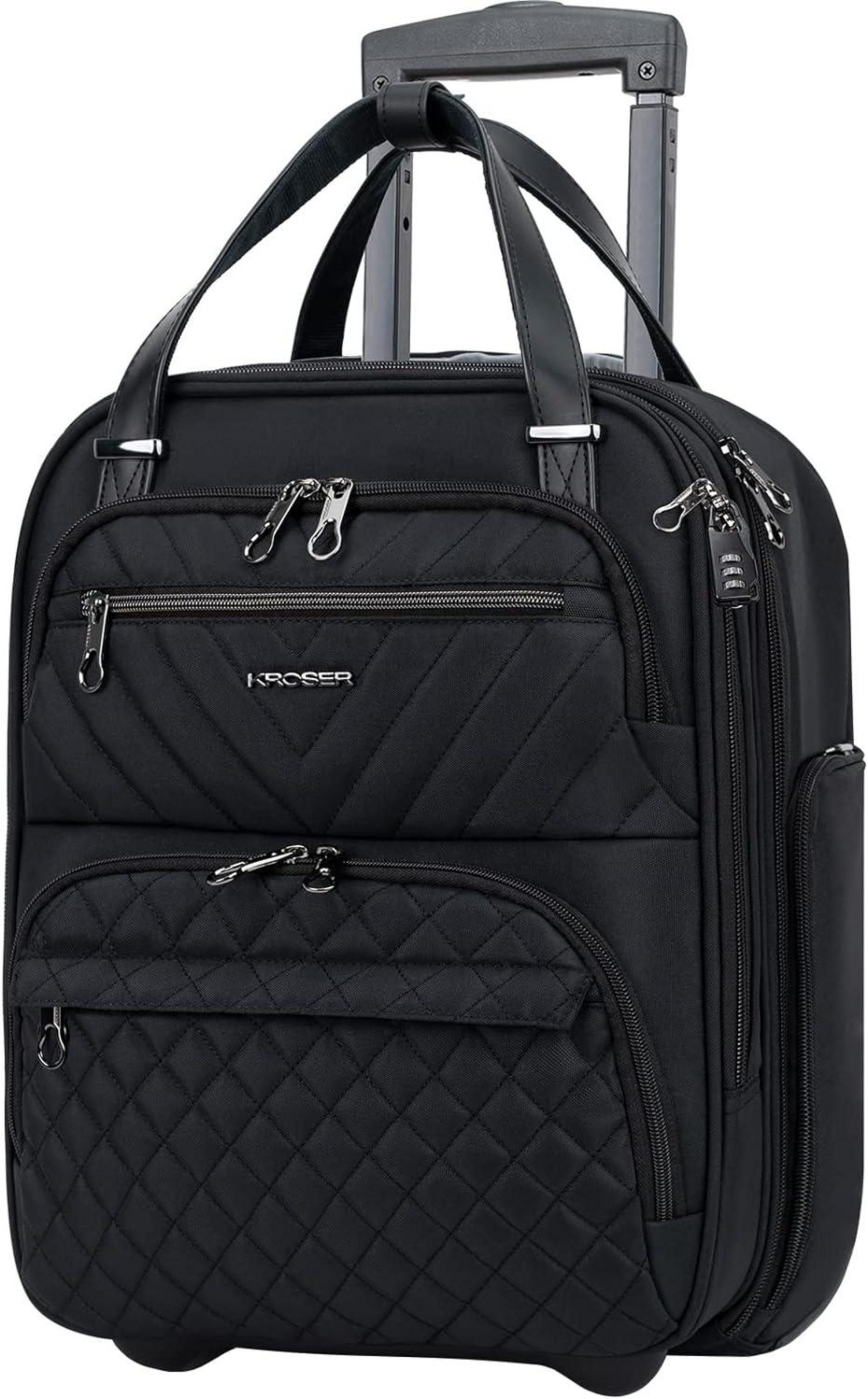 Handgepäck Koffer Trolley 40cm Carry On Untersitzer 16-Zoll Schwarz