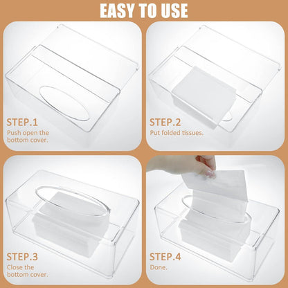 Transparente Acryl Taschentuchbox 22x12x9 cm Tissue Box für Schlafzimmer Büro