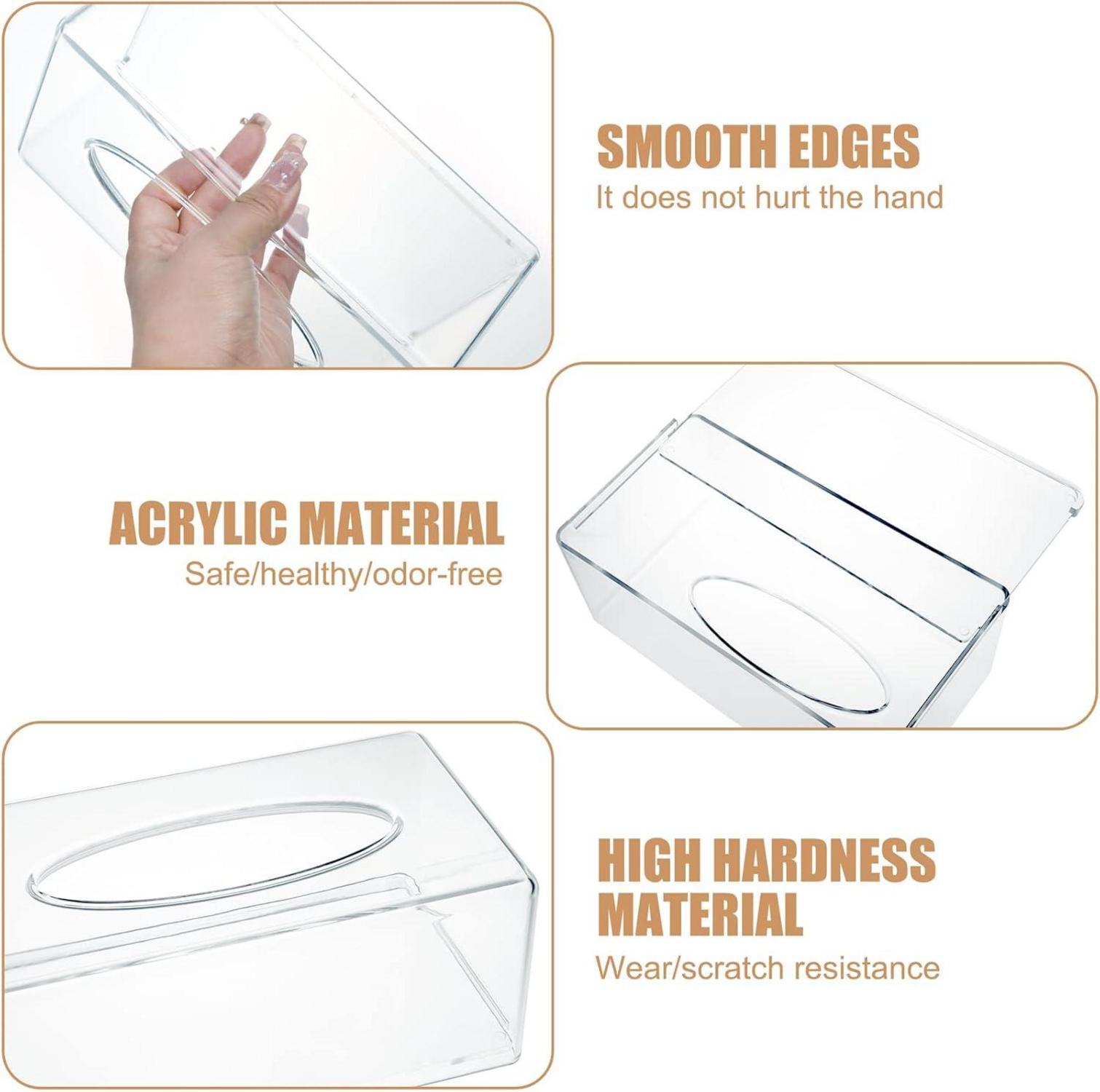 Acryl Taschentuchbox transparent rechteckig Tissue Box für