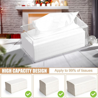 Transparente Acryl Taschentuchbox 22x12x9 cm Tissue Box für Schlafzimmer Büro