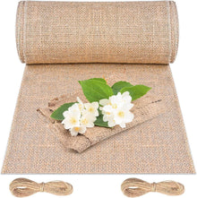 Jute Tischläufer 30cmx10m mit Jute-Schnur, Natur Deko