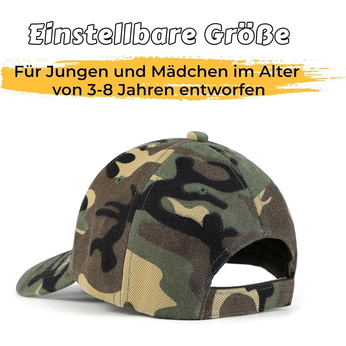 Baseball Cap Jungen Camouflage – Verstellbare Kinder Mütze 3-8 Jahre