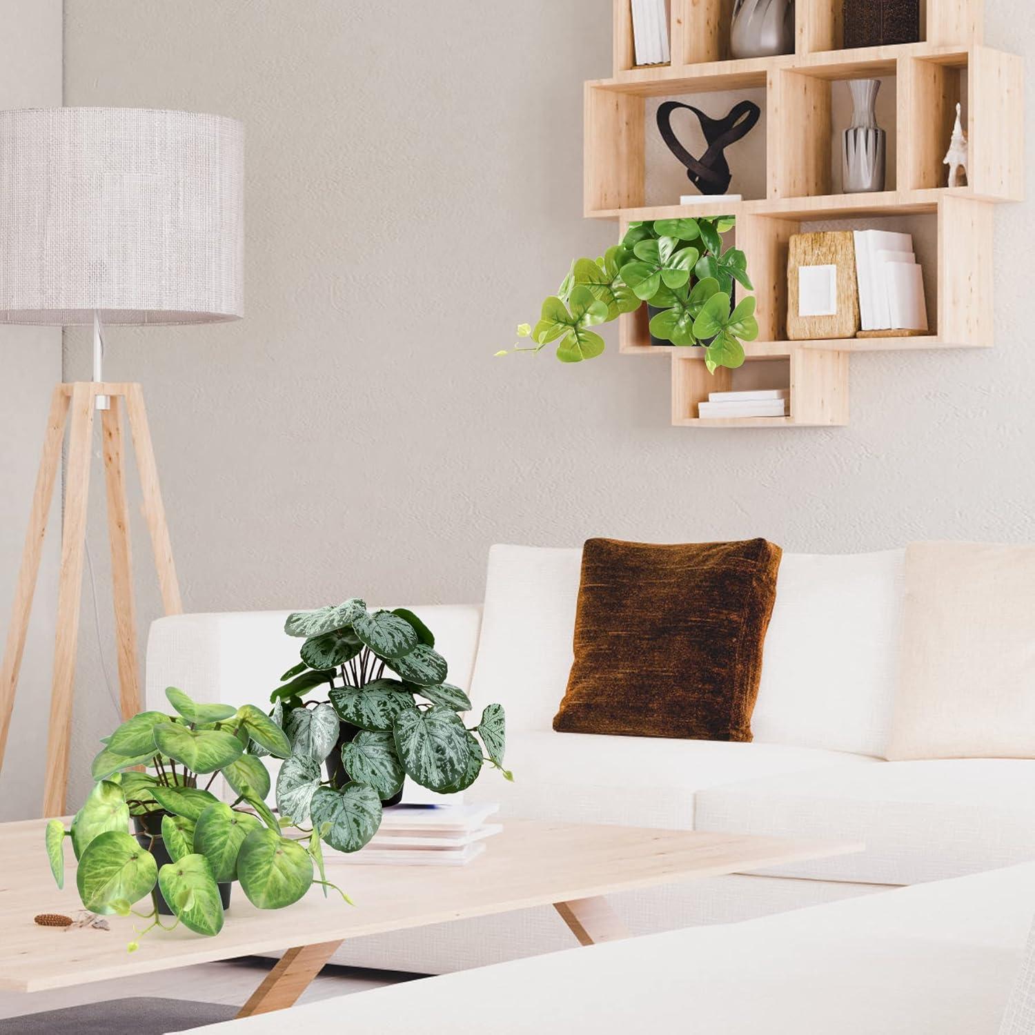 Kunstpflanze Set Grün Hängend Zimmerpflanze Badezimmer Büro Wohnzimmer Deko