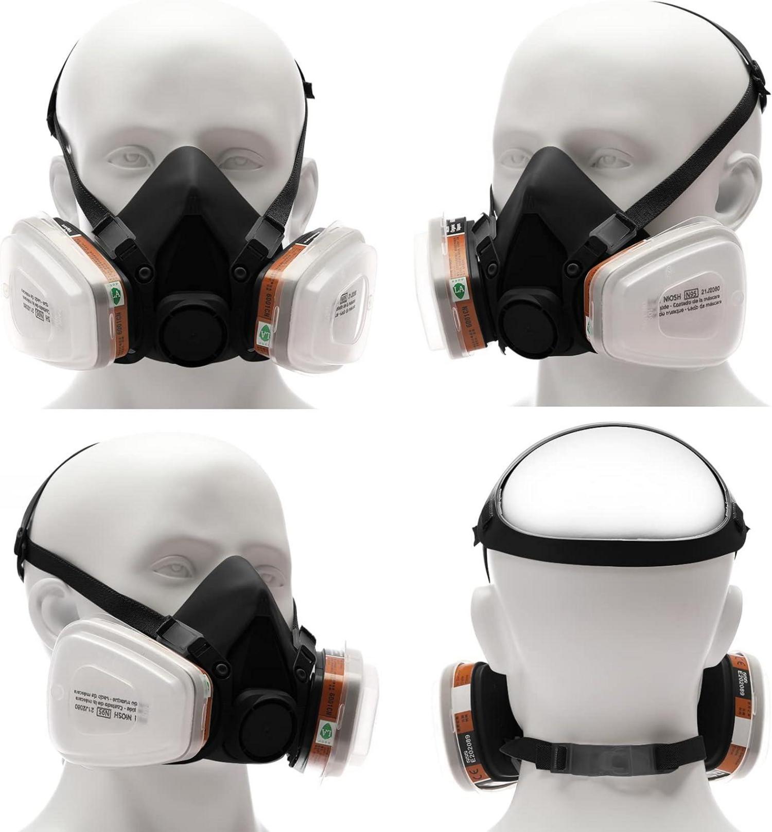 Professionelle Wiederverwendbare Halb Gesicht Gasmaske 6200 Schwarz
