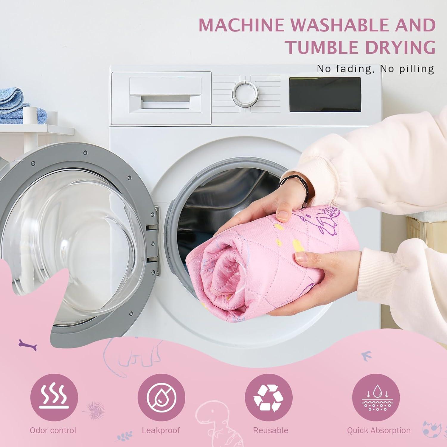 Welpenunterlagen Waschbar Schnell Absorbierend Trainingseinlagen Rosa 121*76CM 2