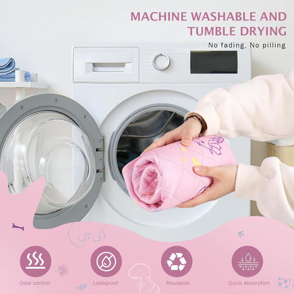 Welpenunterlagen Waschbar Schnell Absorbierend Trainingseinlagen Rosa 121*76CM 2
