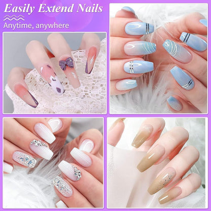 500 Stück Ballerina Nageltips – Mattierte Gel-Nägel für DIY Nail Art