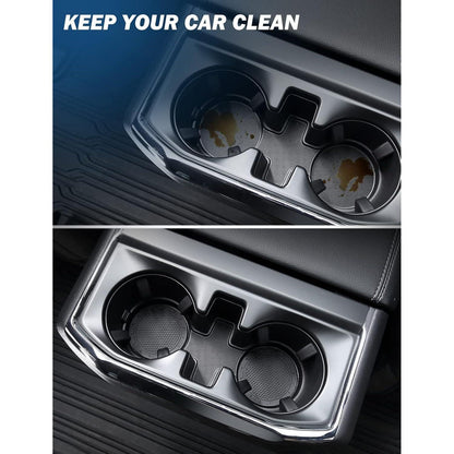 2 Stück schwarze Auto Getränkehalter Untersetzer
