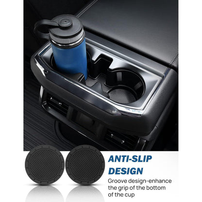 2 Stück schwarze Auto Getränkehalter Untersetzer