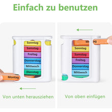 Opret Tablettenbox mit 4 Fächern für Morgens Mittags Abends
