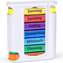 Opret Pillenbox 7 Tage Tablettenbox mit 4 Fächern Nachts Morgen
