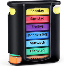 Opret Tablettenbox 7 Tage 4 Fächer Morgens Abends Nachts