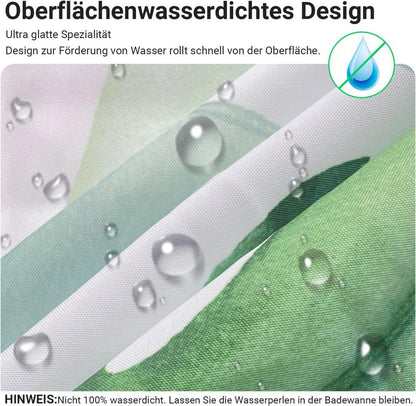 Duschvorhang 200x200 cm Grün Blätter Wasserabweisend