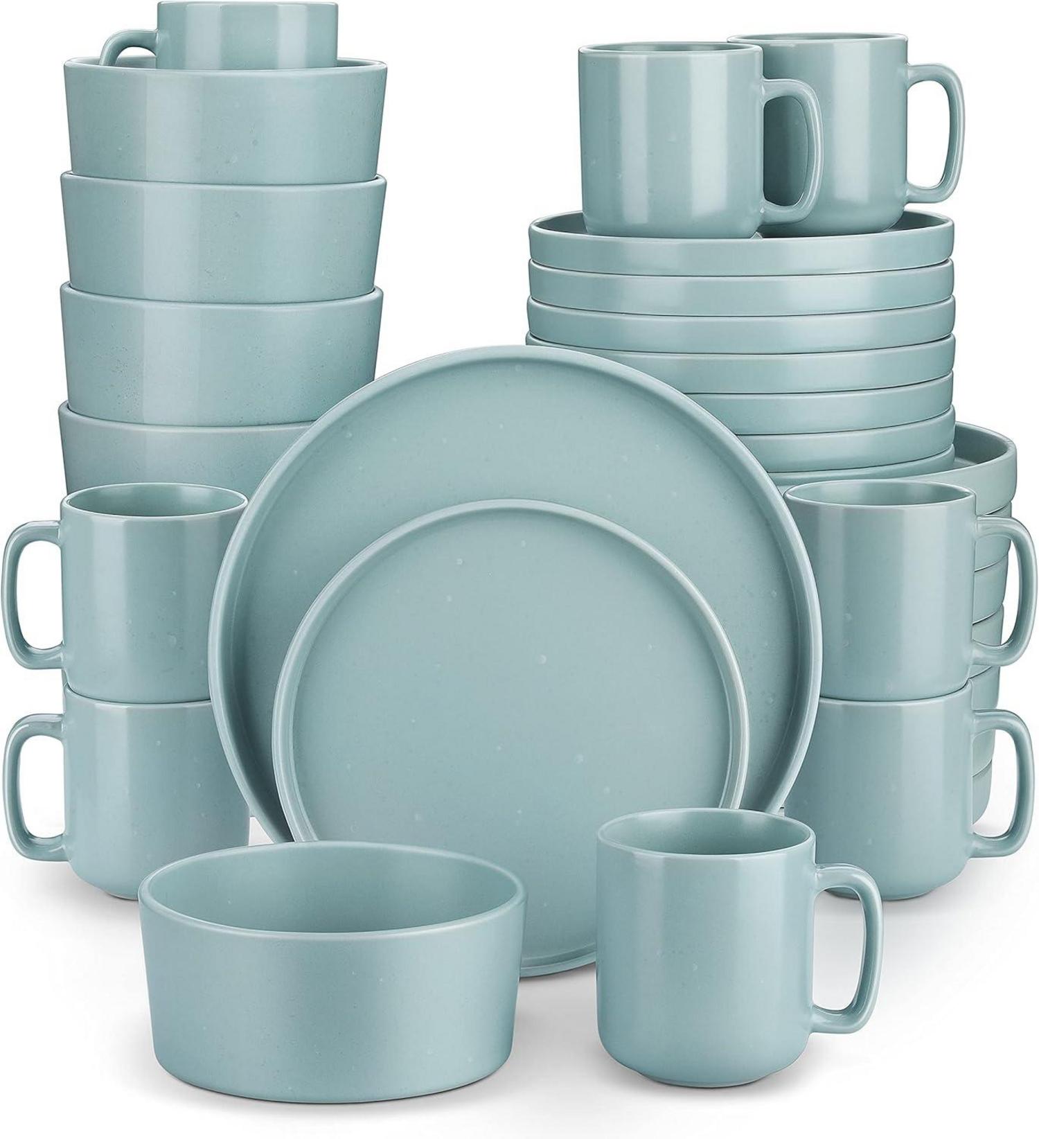 32-teiliges Tafelservice Set Steingut Snefnug - Skandinavisches Design