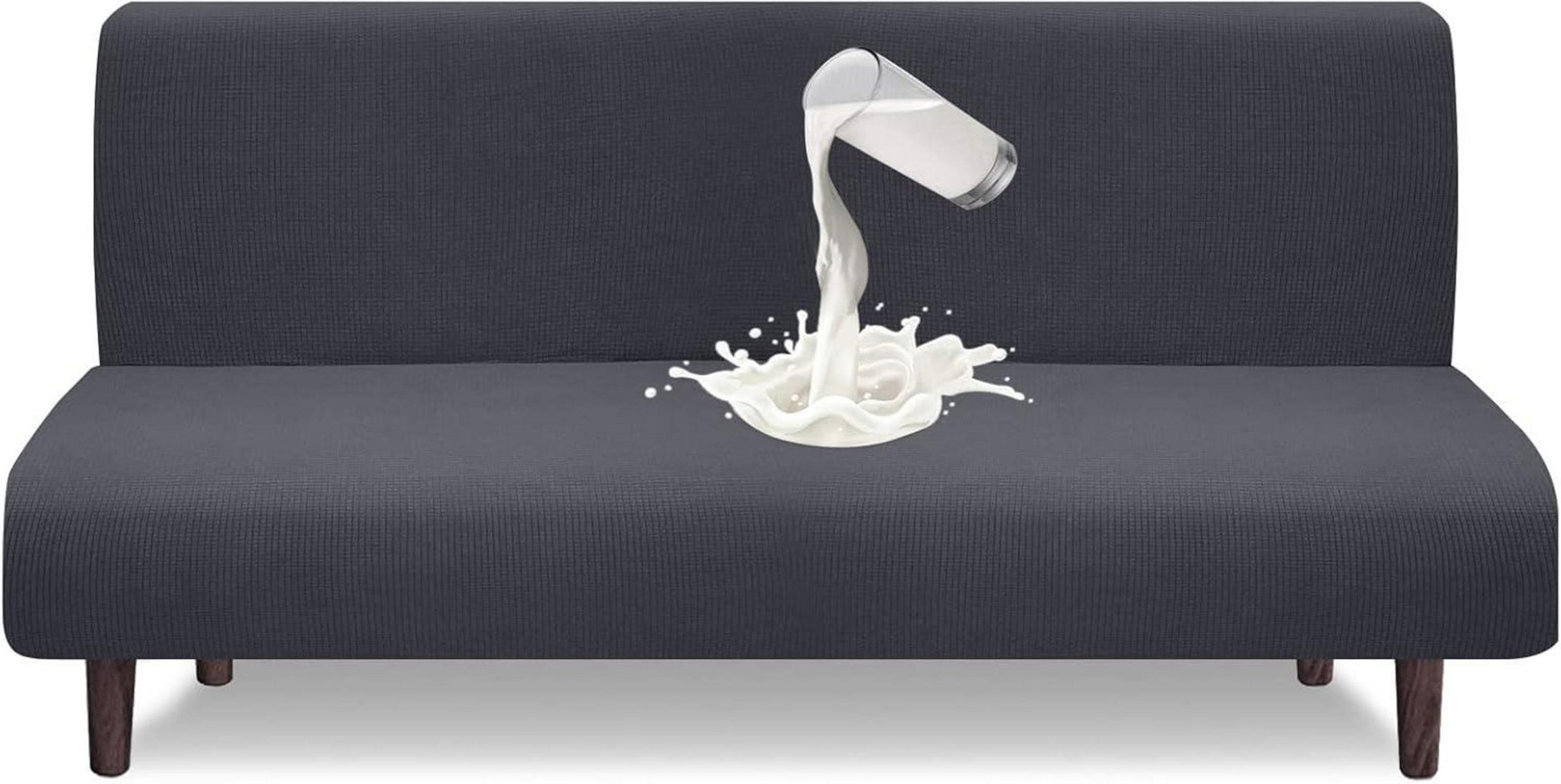 Wasserdichte Armlose Futon Abdeckung, Stretch Schutz Grau