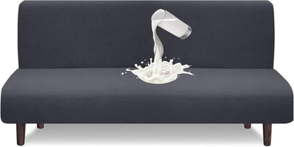 Wasserdichte Armlose Futon Abdeckung, Stretch Schutz Grau