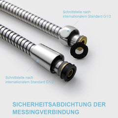 Duschschlauch Edelstahl 4m Hochdruck Brauseschlauch Knickschutz
