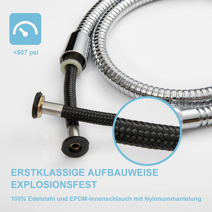Duschschlauch 1,2m Bidet Brausenschlauch Edelstahl Rostfrei