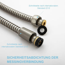 Edelstahl Duschschlauch 2m mit Knickschutz, hochwertiger