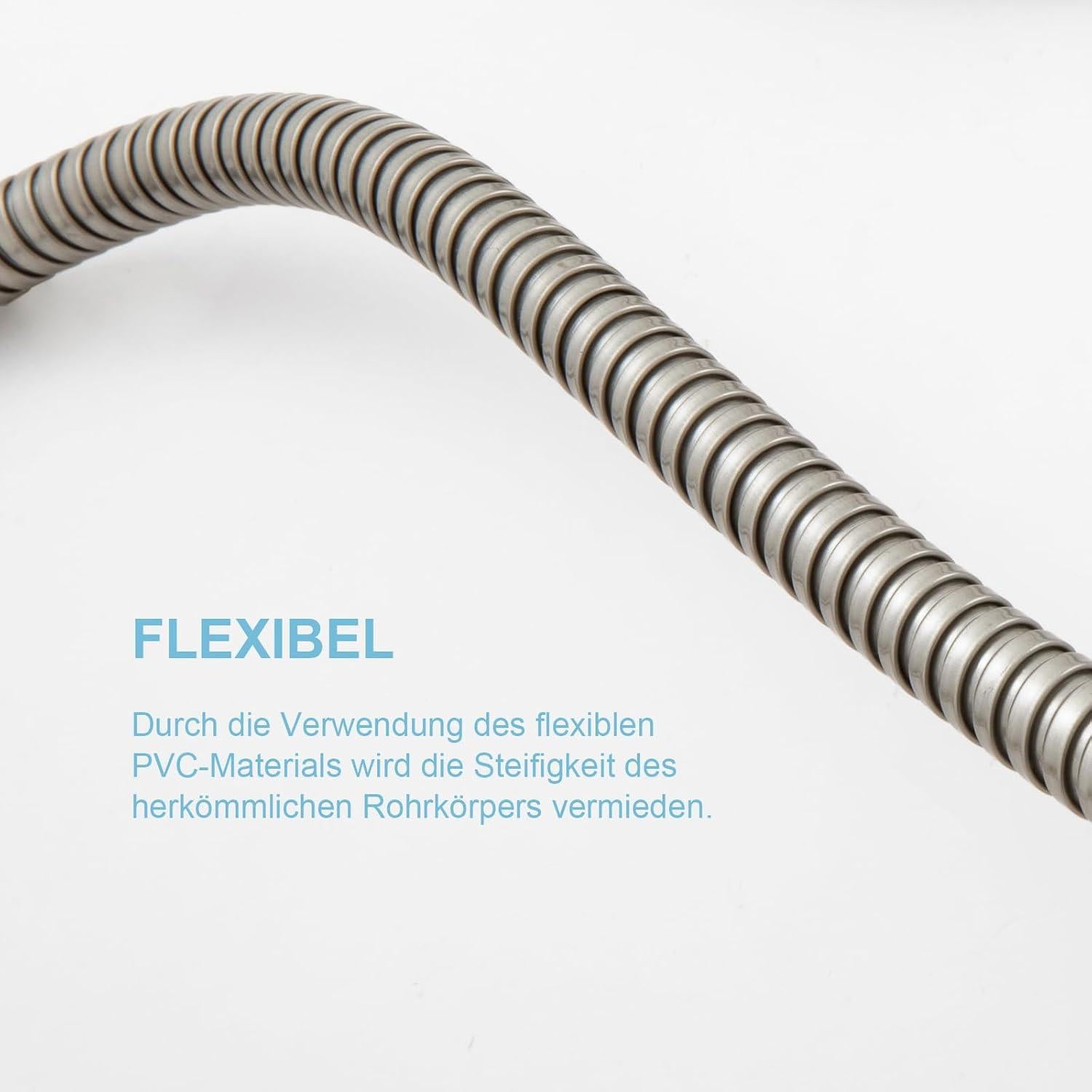 Duschschlauch Edelstahl Hochdruck Knickschutz Brauseschlauch Badarmaturen 2m