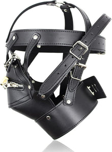BDSM Augenmaske Reißverschlüsse Schloss PU-Leder Sklave