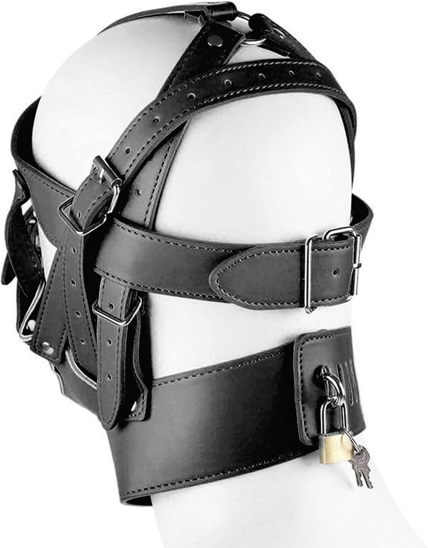 BDSM Augenmaske Reißverschlüsse Schloss PU-Leder Sklave