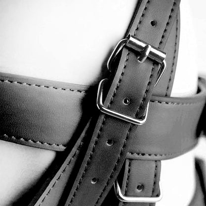 BDSM Maske Einstellbar SM Augenmaske mit Reißverschlüssen und Schloss