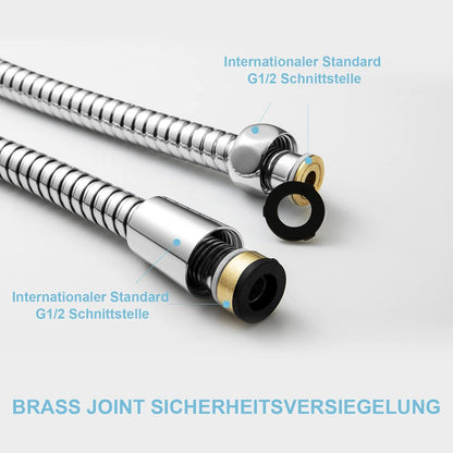 Duschschlauch 3m Edelstahl Ersatz Hochdruck Brauseschlauch