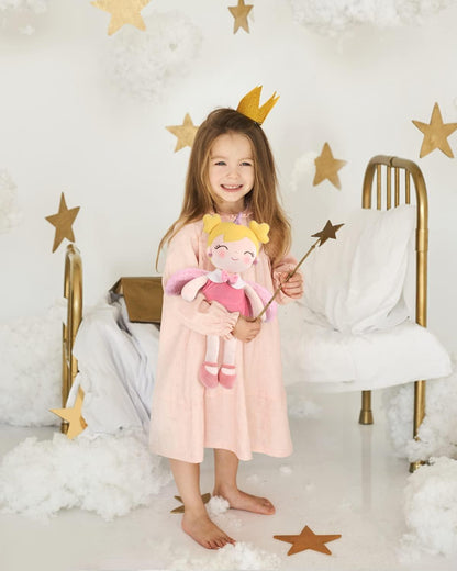 Weiche 40cm Stoffpuppe Einhorn Schutzengel Kuschelpuppe Glücksbringer 3-5 Jahre - Rosa