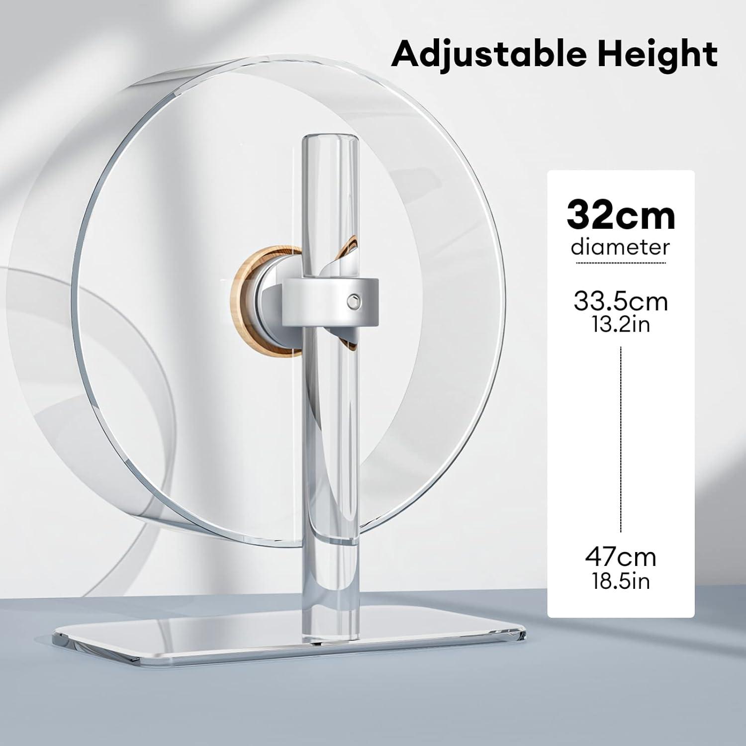 Laufrad Hamster Acrylic 32cm Transparent Leise Verstellbare Basis