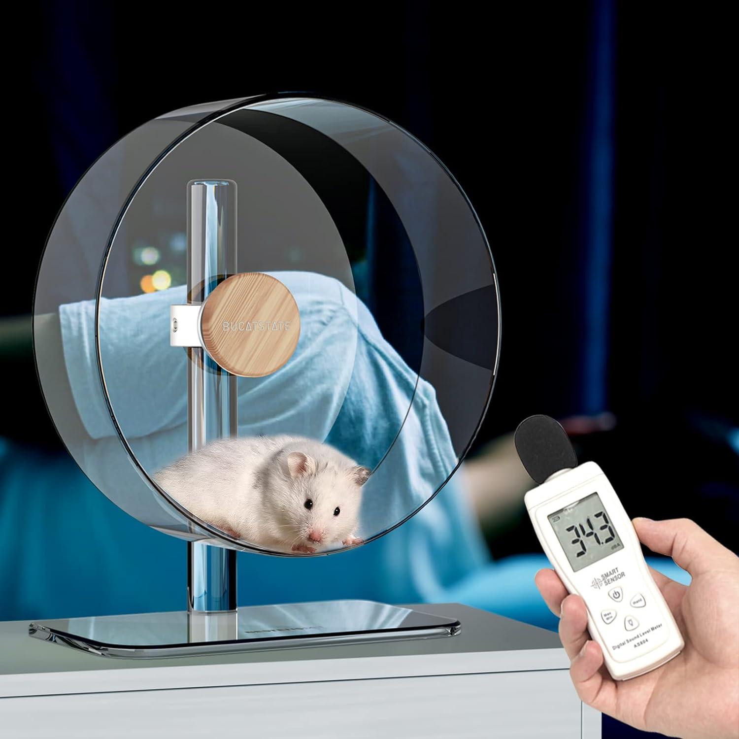 Laufrad Hamster 32cm Acrylic Leise Transparent Verstellbare Basis