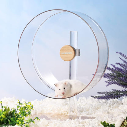 Laufrad Hamster 32cm Acryl Transparent Leise Verstellbare Basis