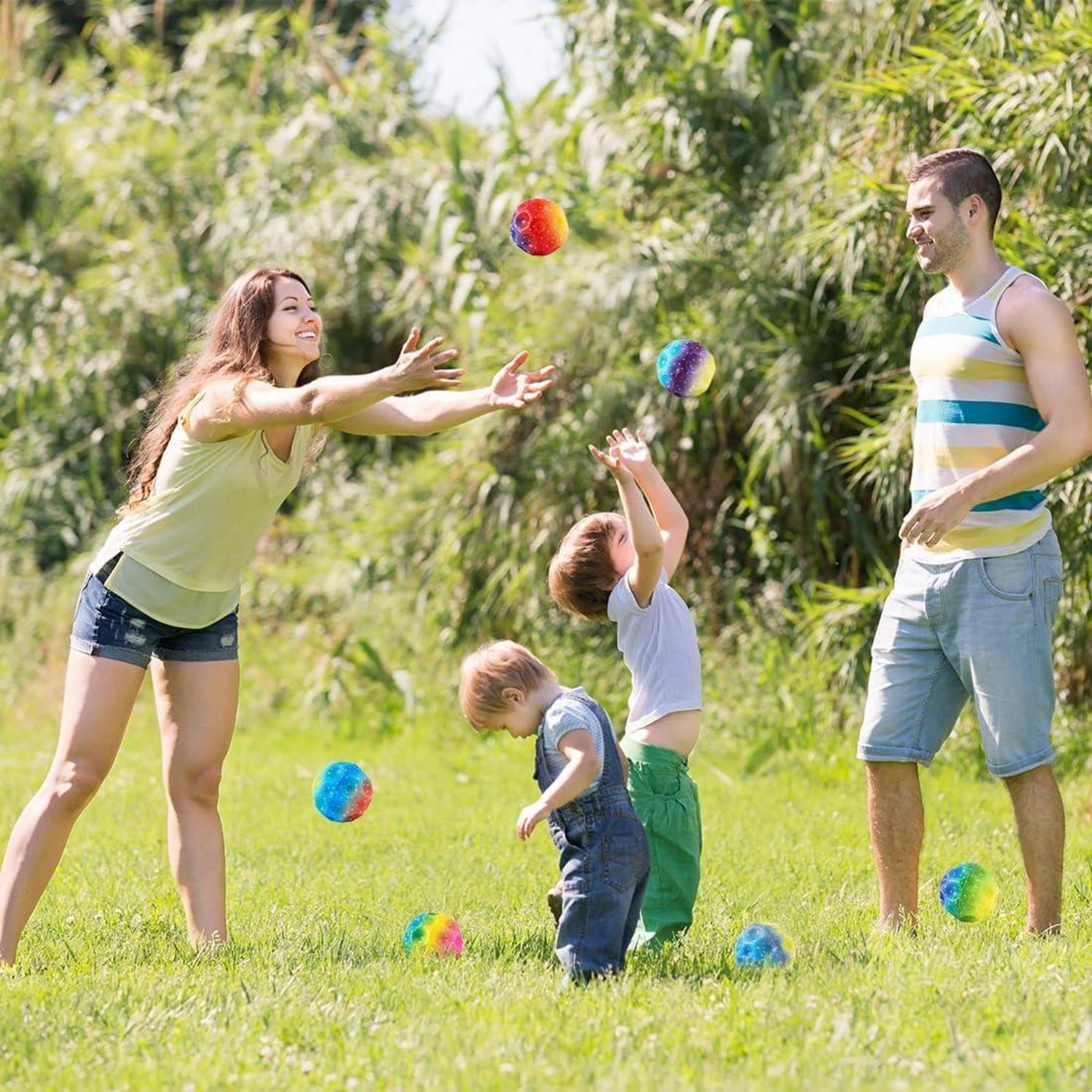 4 Stück Planeten Glühen High Bounce Bouncy Balls Spielzeug
