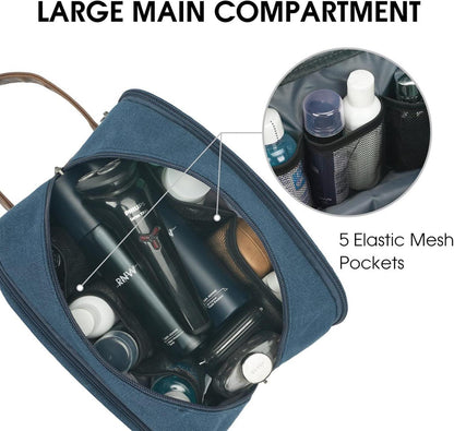 Kulturtasche Herren Reise-Dopp-Kit Canvas Blau