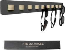 Brillen-Organizer Wandmontage Holz Sonnenbrillen Display Grau
