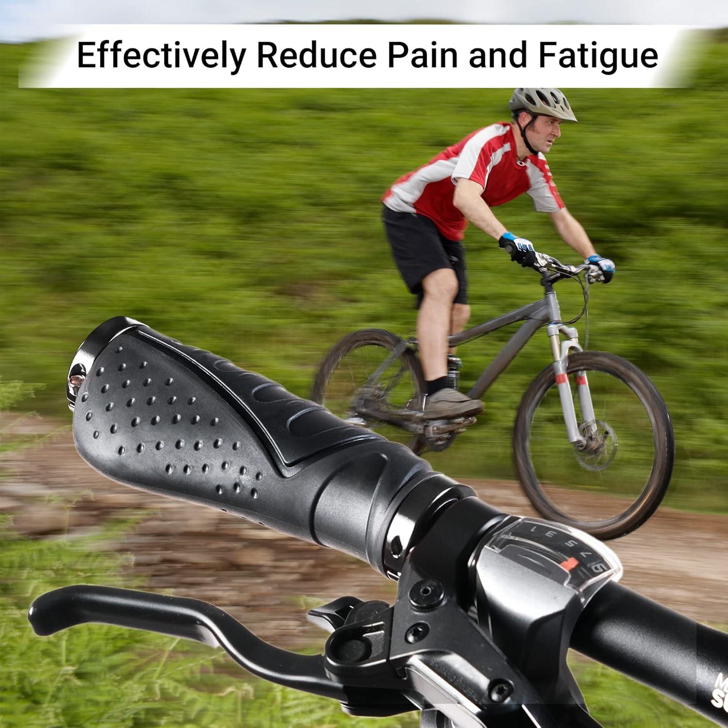 Fahrrad Lenker Griffe ergonomisch rutschfeste Gummi Aluminium Lock