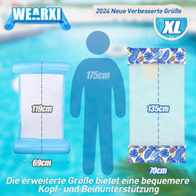 WEARXI Luftmatratze Pool XL Wasserhängematte Spaß Blau