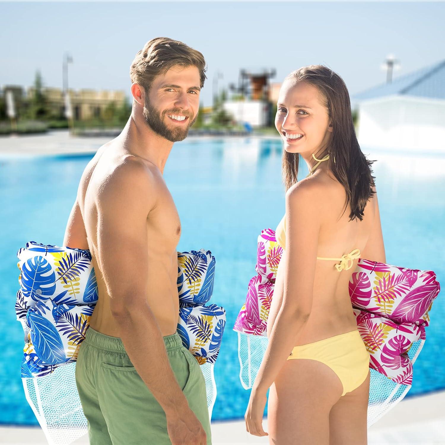 WEARXI 4-in-1 Wasserhängematte Pool Spielzeug Set Blau