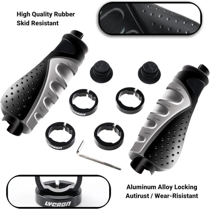 Fahrrad Lenker Griffe Ergonomisch Rutschfeste Gummi MTB BMX Aluminium Lock