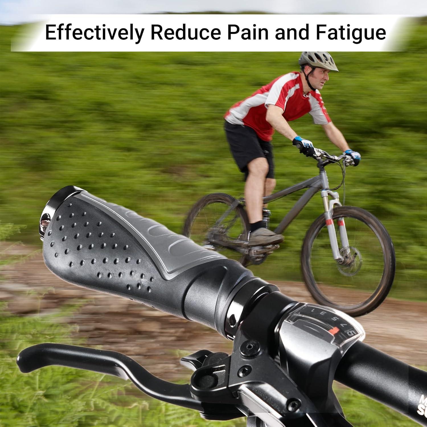 Fahrrad Lenker Griffe Ergonomisch Rutschfest Gummi Aluminium Lock